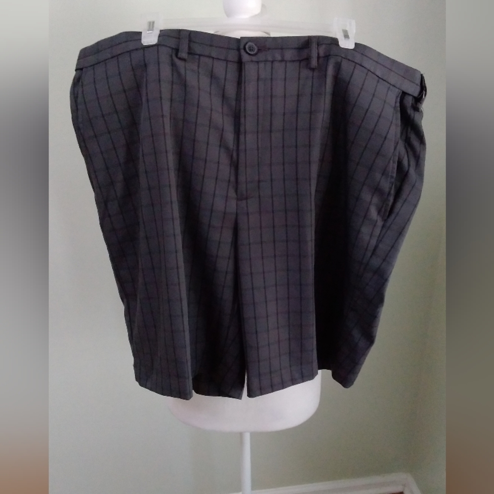 Haggar Plaid Flat Front Shorts